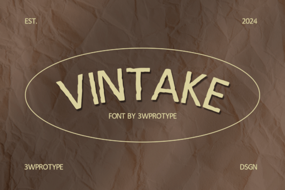 Vintake: A Vintage Display Font
